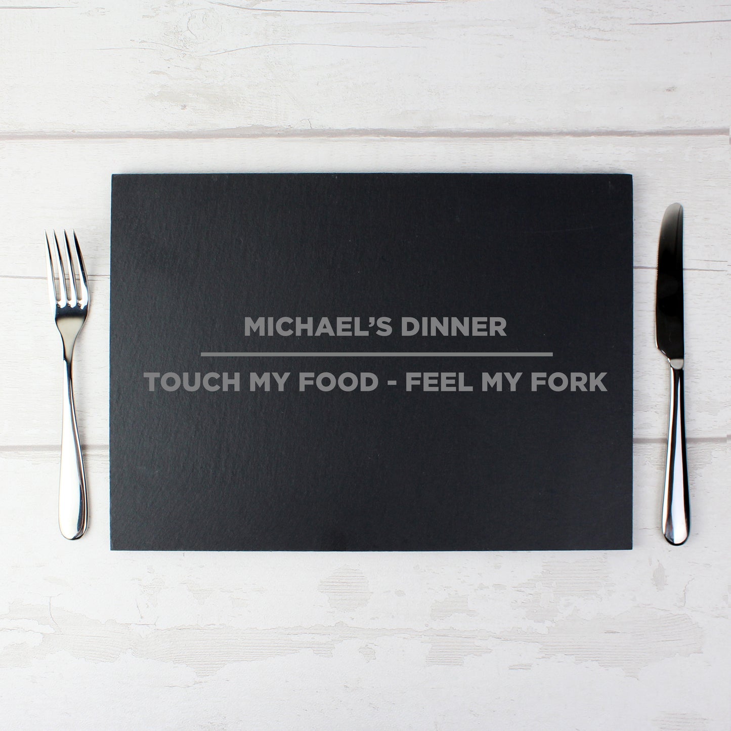 Personalised Any Message Slate Rectangle Placemat