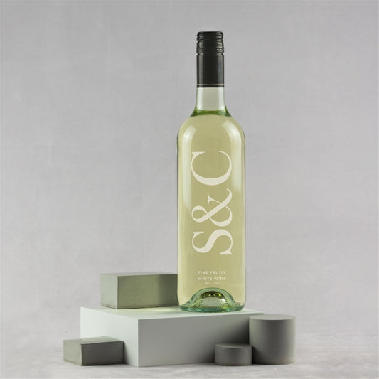 Personalised Engraved Initials Wine Bottle