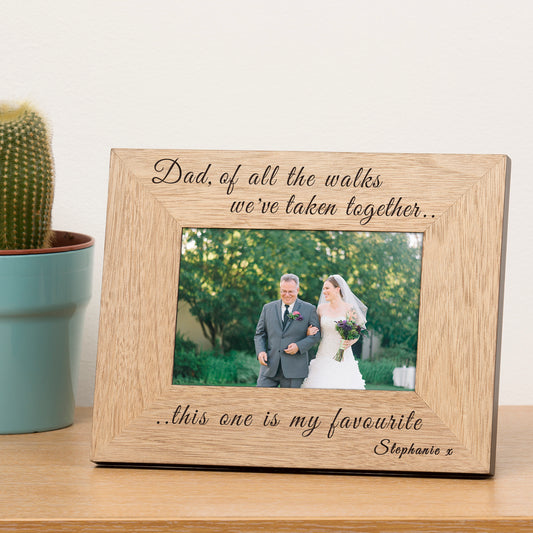 Dad Of All The Walks We’ve Taken Photo Frame - Personalised