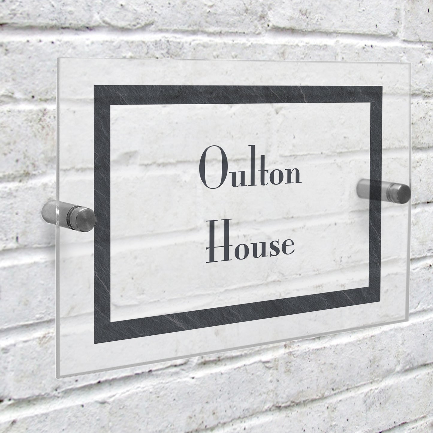 Personalised Slate Effect Acrylic House Number Sign