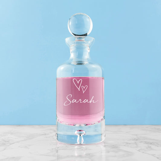 Personalised Hearts Small Gin Decanter