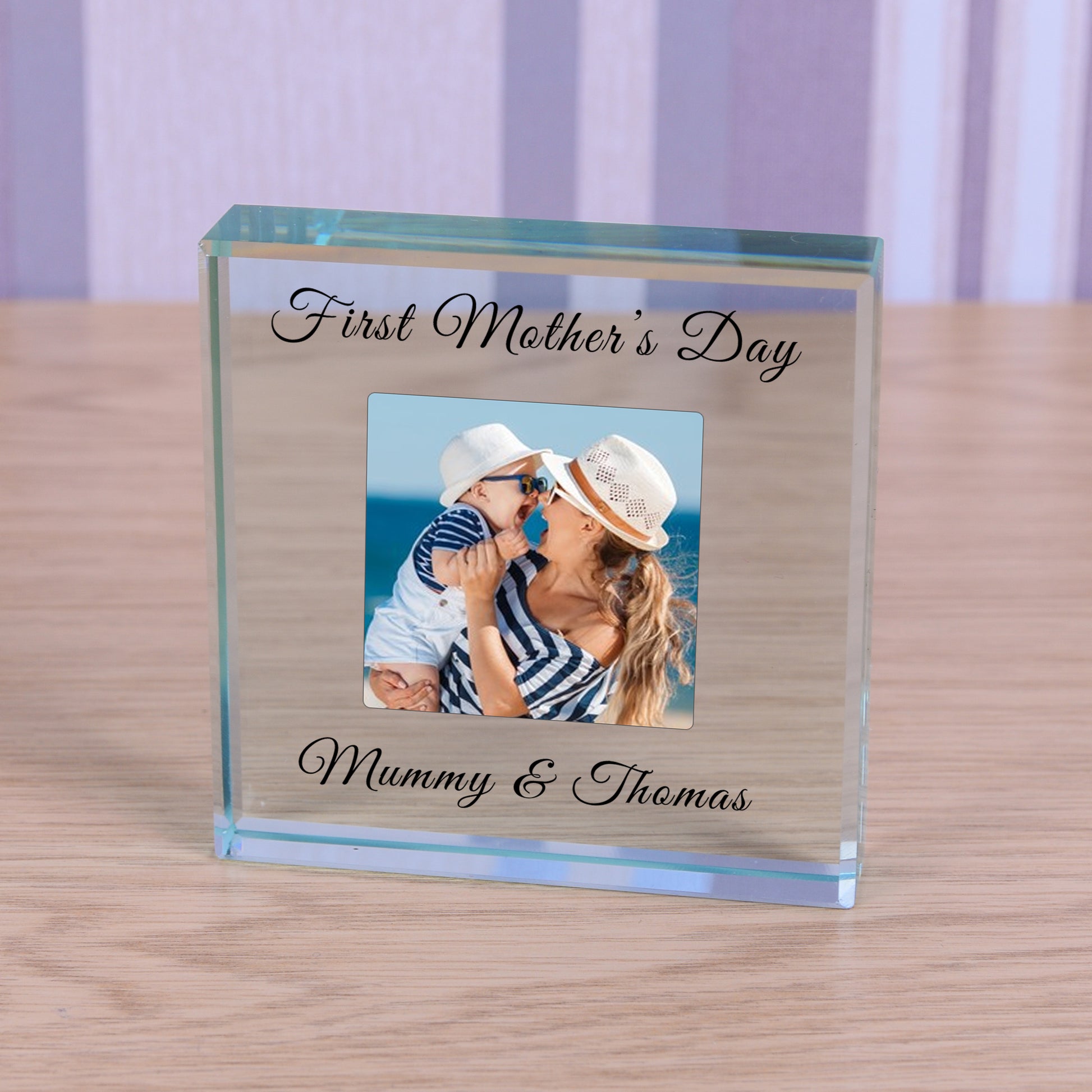 Personalised 1st Mother’s Day Photo Glass Token - Mummy &