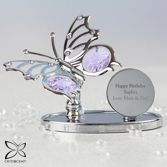 Personalised Crystocraft Butterfly Ornament | Free Delivery