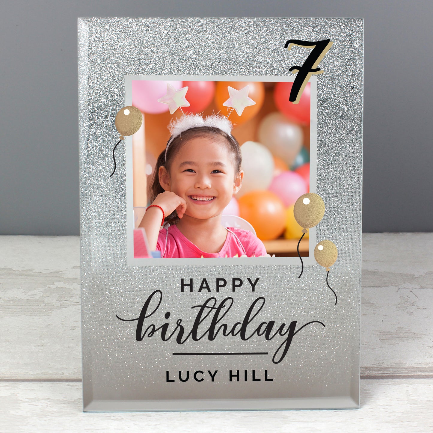 Personalised Birthday 4x4 Glitter Glass Photo Frame - 18th 21st 30th Gift