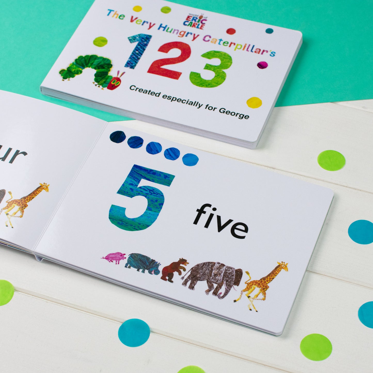 Personalised The Very Hungry Caterpillar Board Book: Learning Numbers