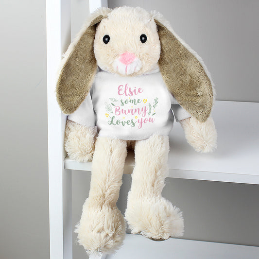 Personalised 'Some Bunny Loves You' Bunny Rabbit Soft Toy