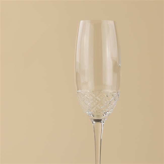 Personalised Engraved Roma Crystal Champagne Flute Glasses Set