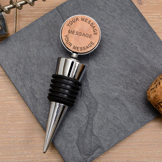 Personalised Wood Bottle Stopper - Any Message