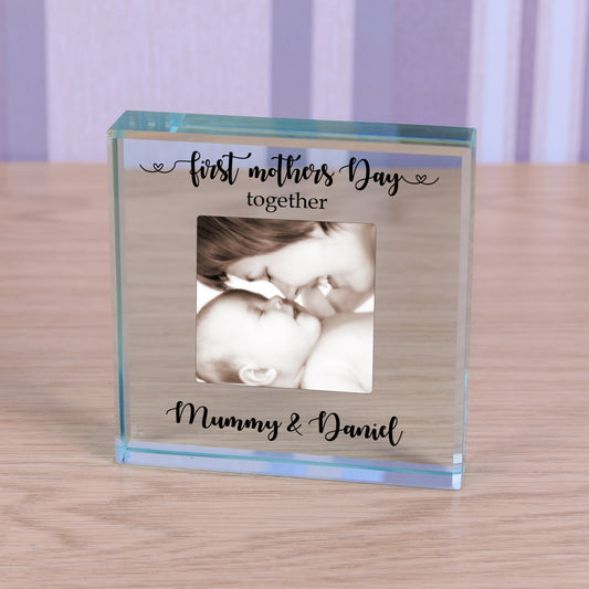 Personalised Photo Glass Token - First Mothers Day Together