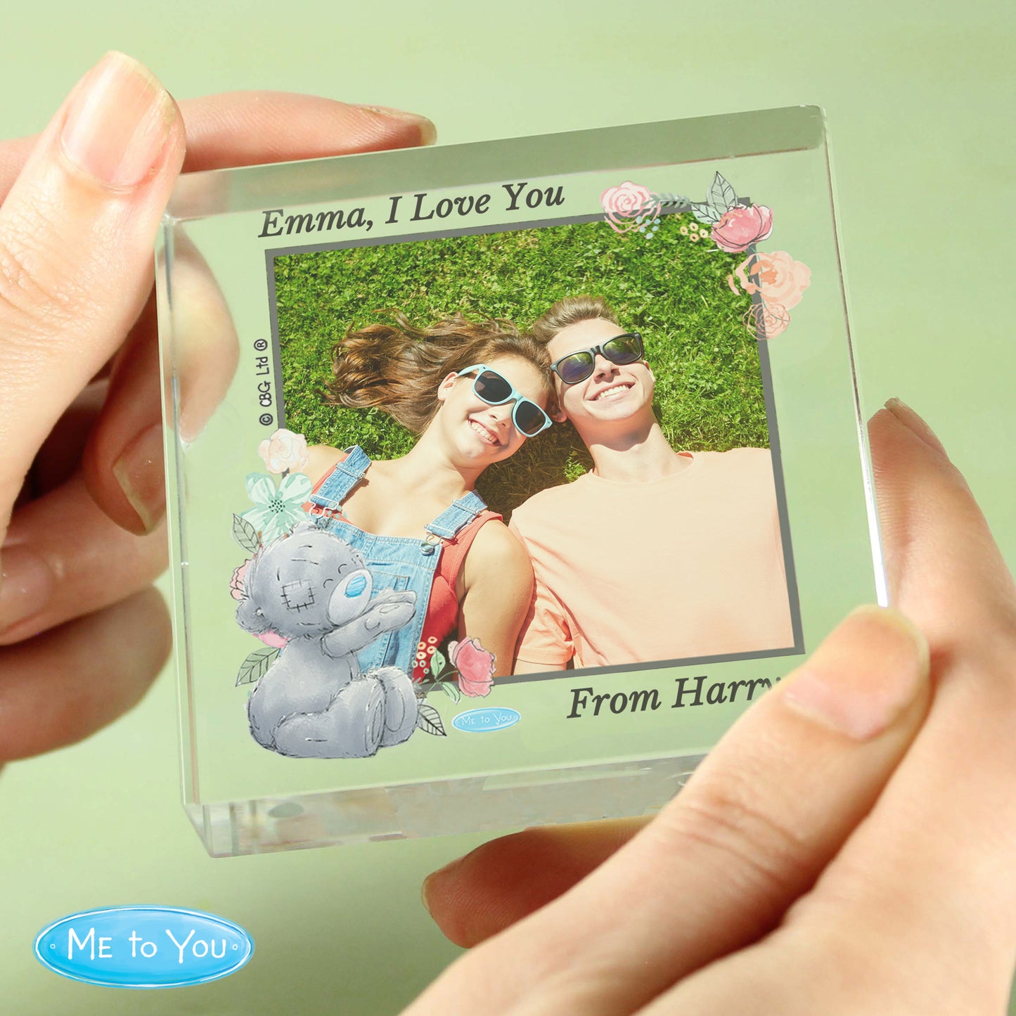 Personalised Me To You Floral Photo Token - Gift For Mum
