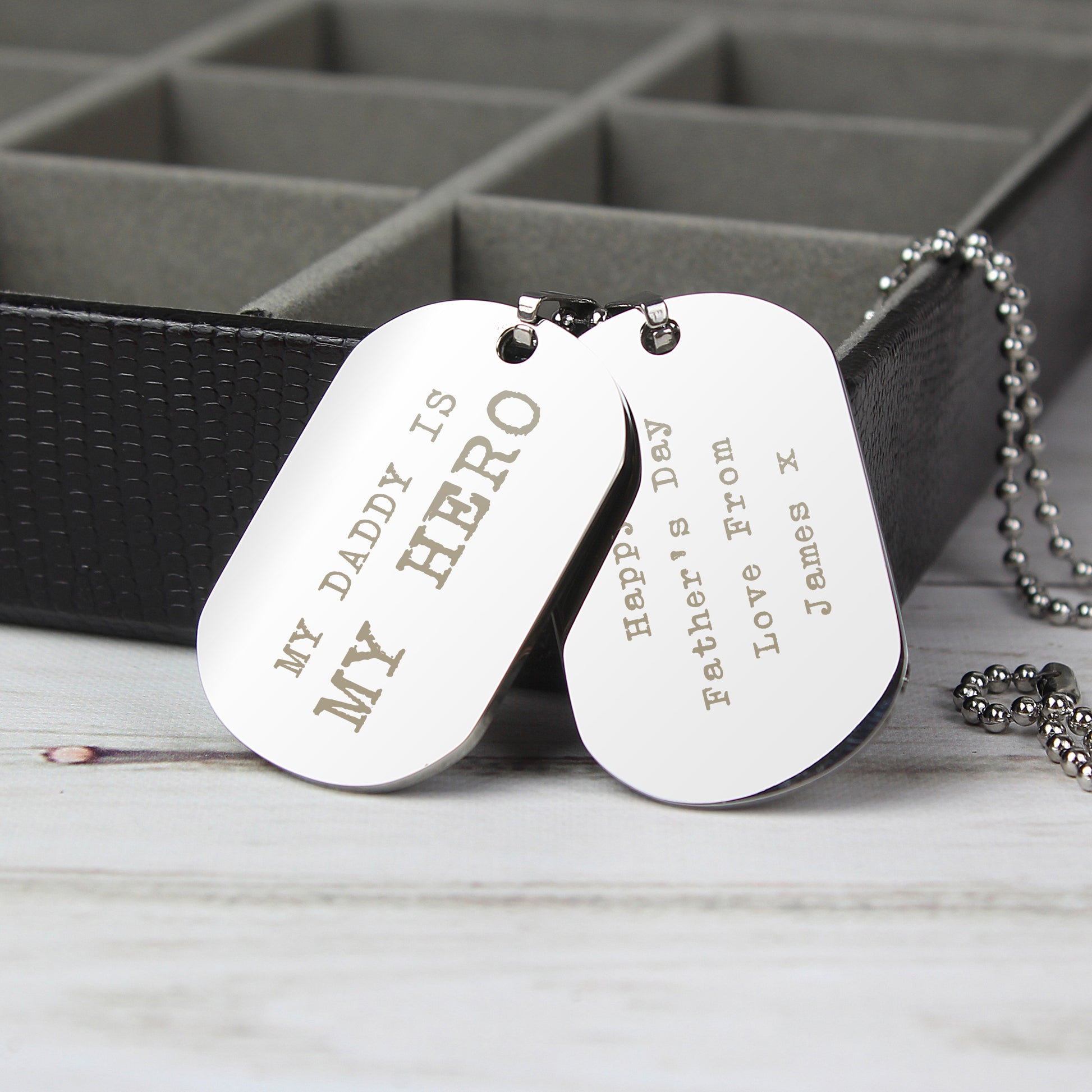 Personalised Free Text Steel Double Dog Tag Necklace | Gifts For Him