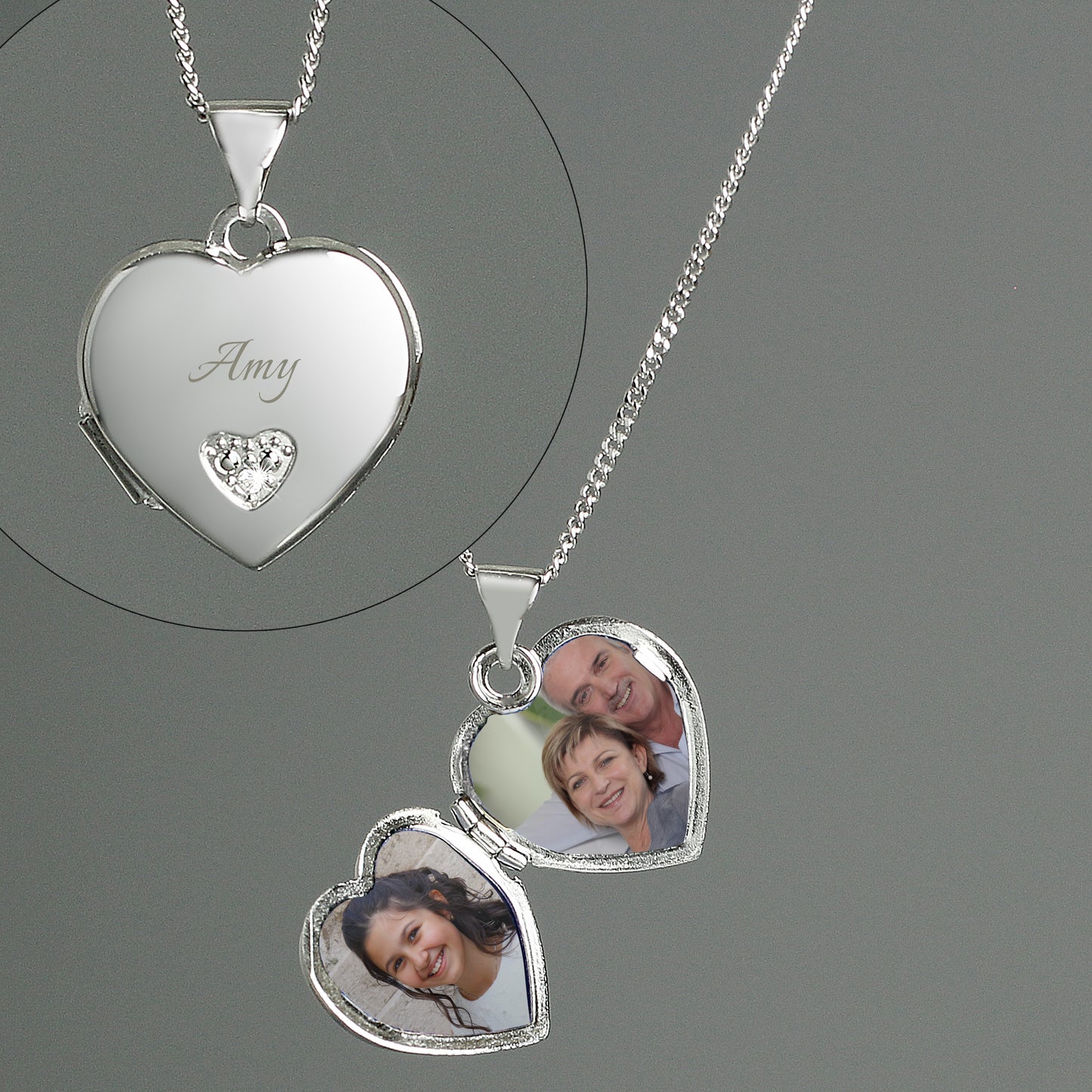 Personalised Children's Sterling Silver Heart Locket Necklace