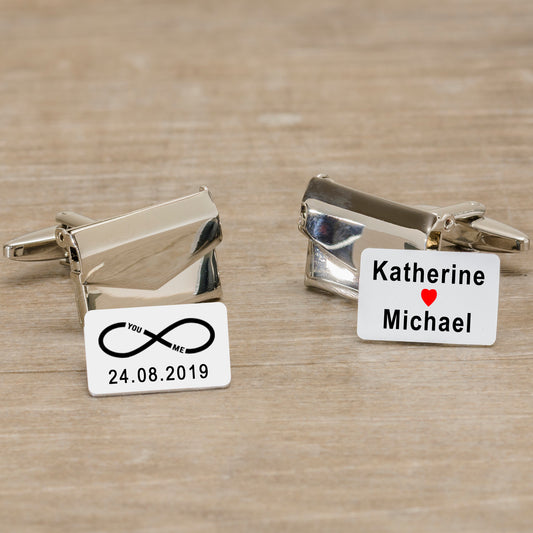 Personalised Envelope Cufflinks - You and Me