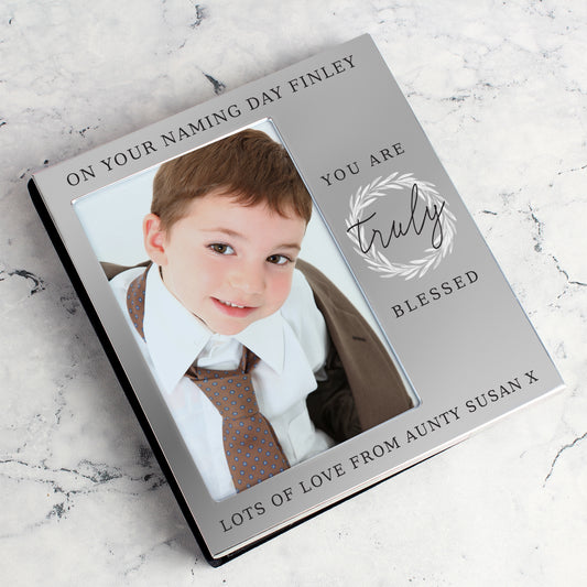 Personalised Naming Day Truly Blessed 6x4 Photo Frame Album