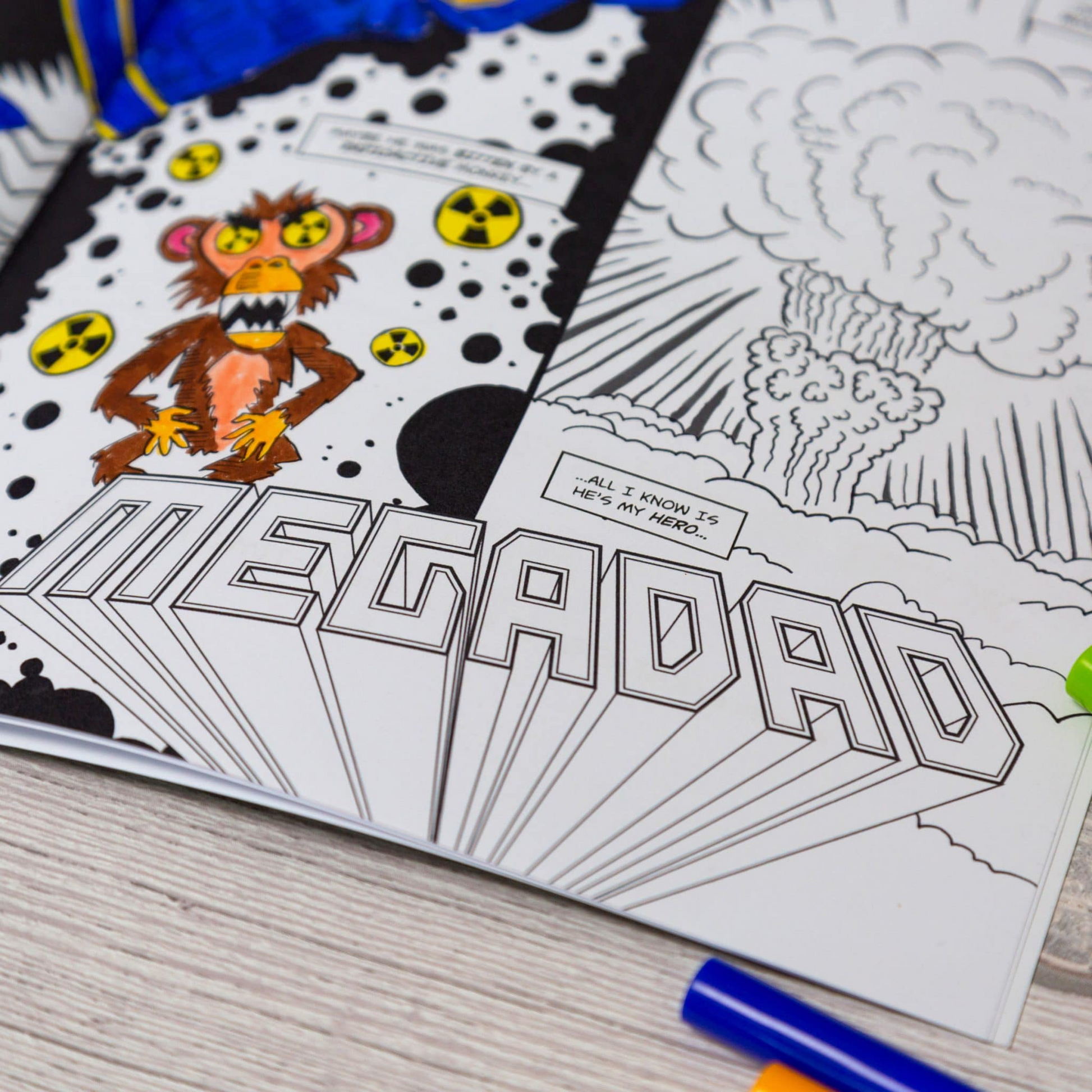 Personalised MegaDad Colouring Book