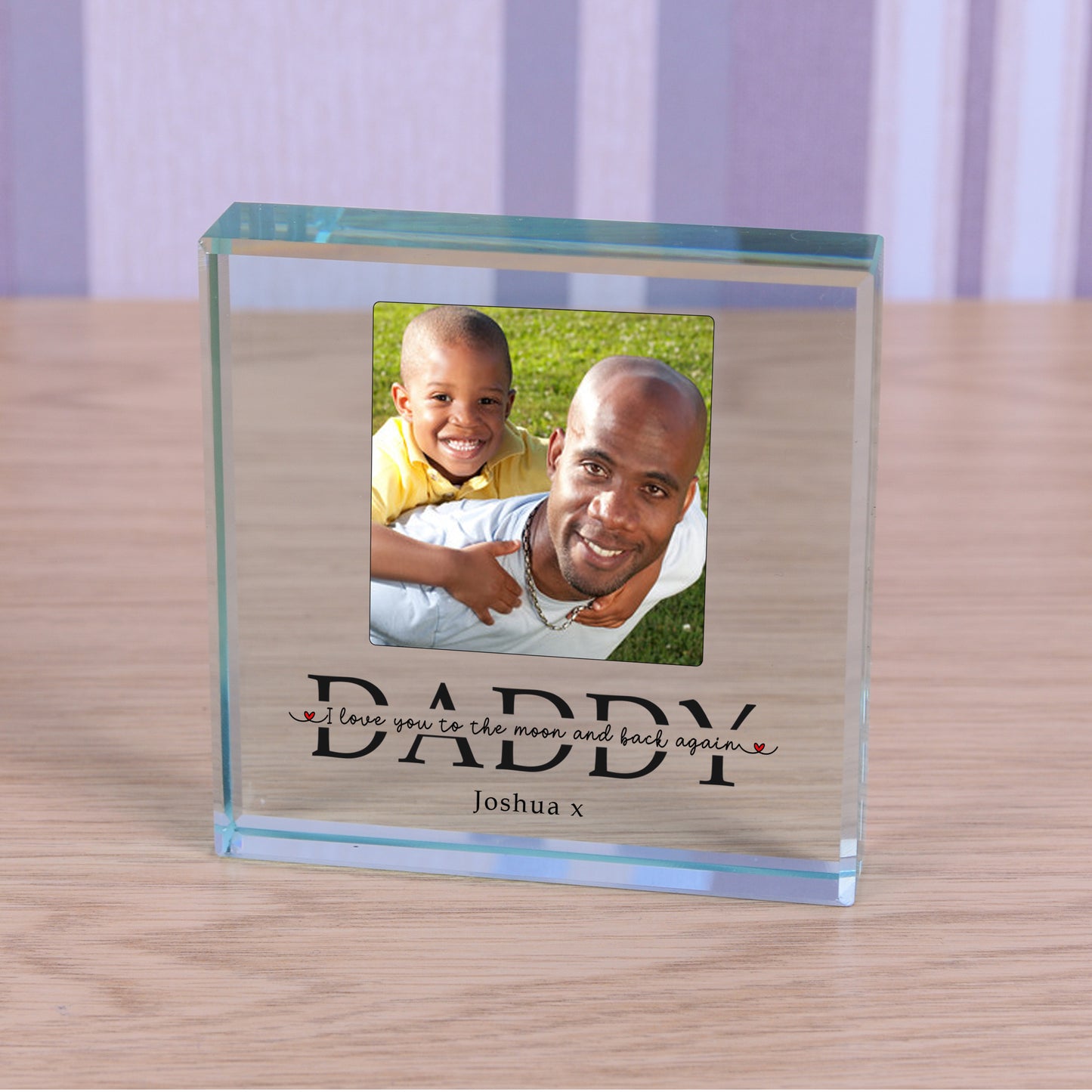 Personalised Photo Glass Token - DADDY