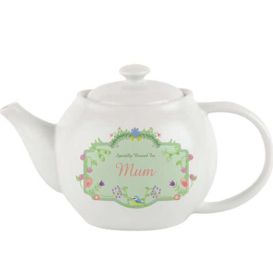 Personalised Spring Garden Teapot