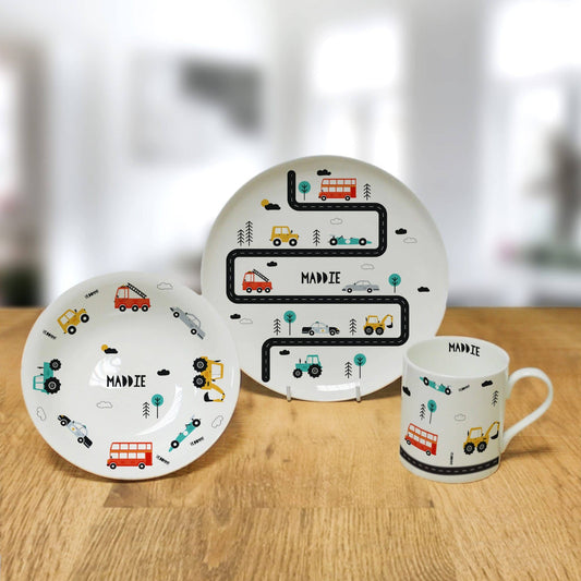 Personalised Little Car Breakfast Set - PCS Cufflinks & Gifts