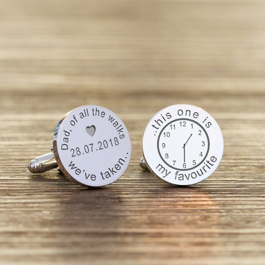 Personalised Dad Of All The Walks We’ve Taken Special Time Cufflinks