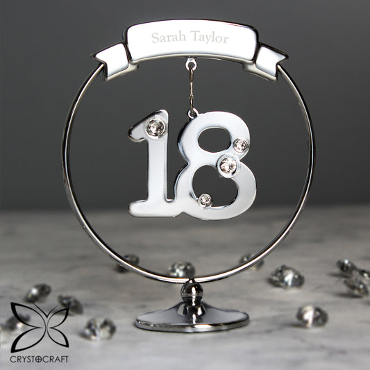 Personalised Name Only Crystocraft 18th Birthday Ornament
