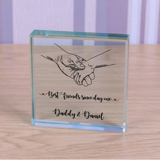 Personalised Daddy Glass Token - Best Friends Since Day One
