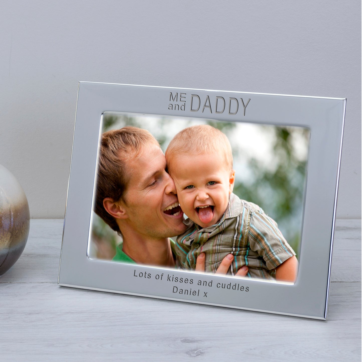 Personalised ME and DADDY Silver Plated Photo Frame
