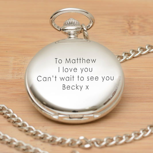 Personalised Engraved Pocket Watch - Your Message