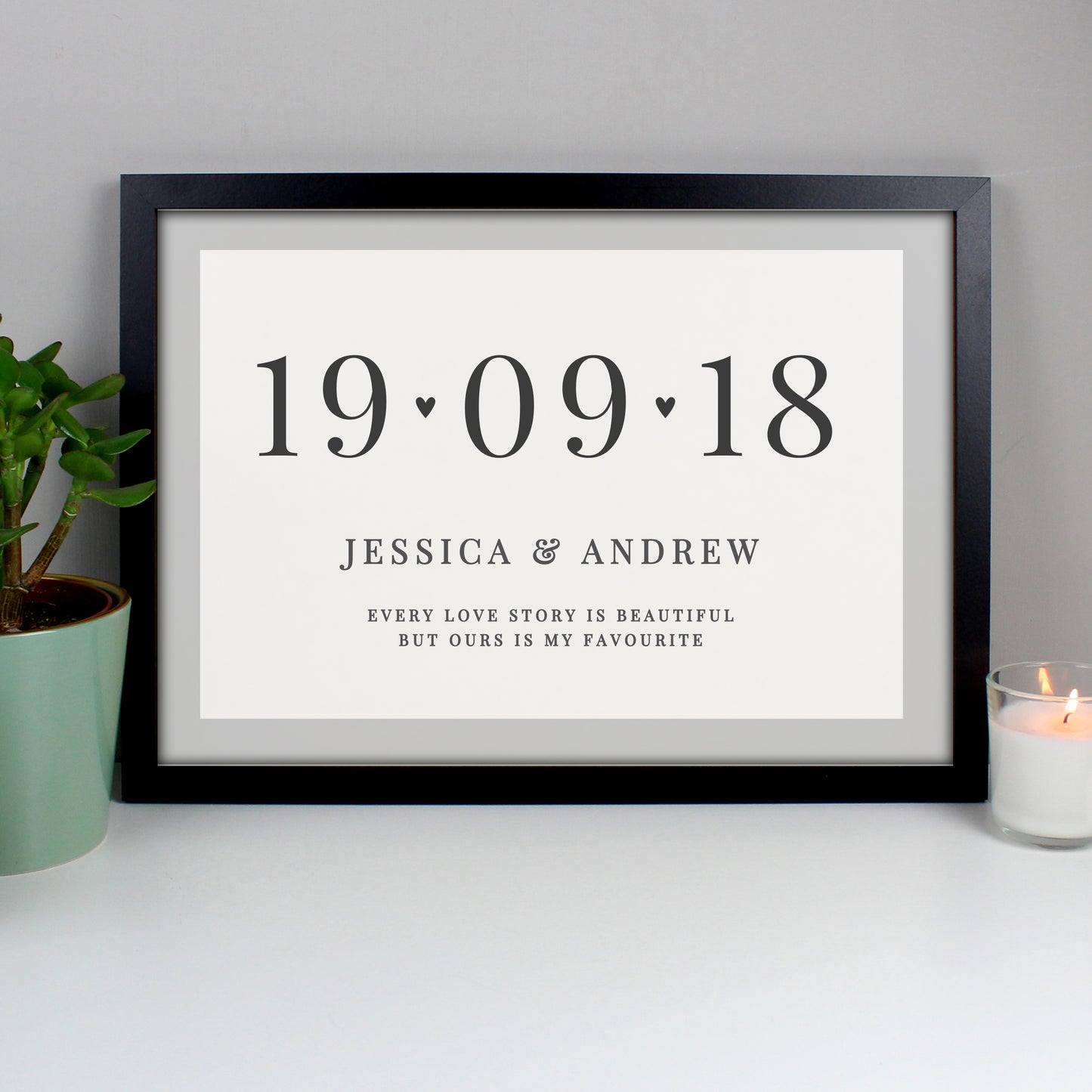 Personalised Special Date Black Framed Print
