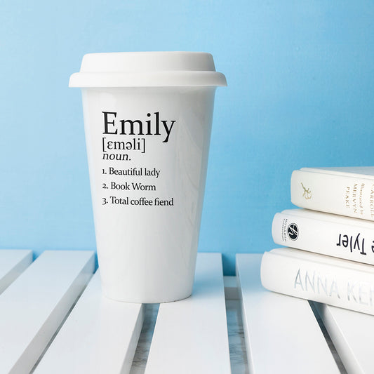 Personalised Definition Ceramic Eco Cup