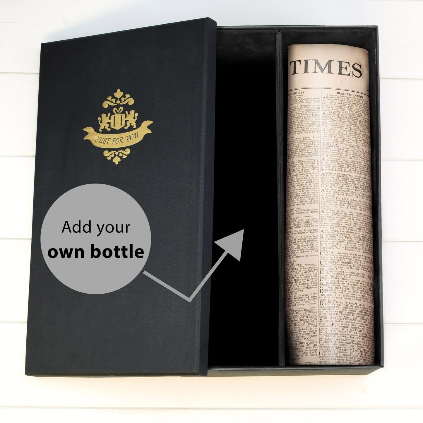 Original Newspaper & ‘Your Choice’ of Alcohol Bottle in Gift Box