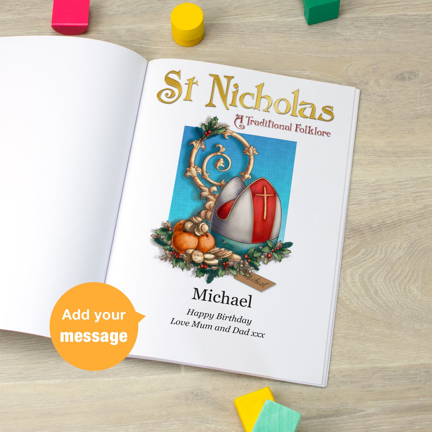 Personalised Traditional Saint Nicholas Christmas Story Book