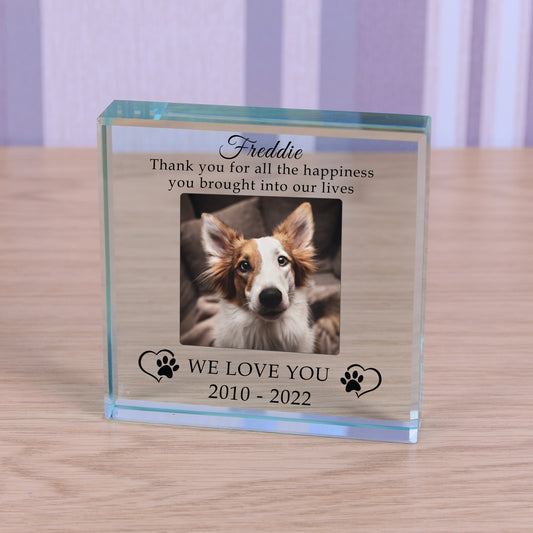 Personalised Photo Pet Memorial Ornament - We Love You