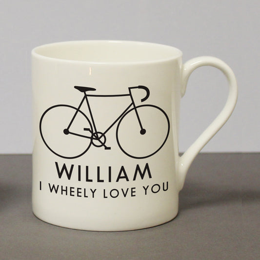 Personalised I Wheeley Love You Bike Chunky Balmoral Mug