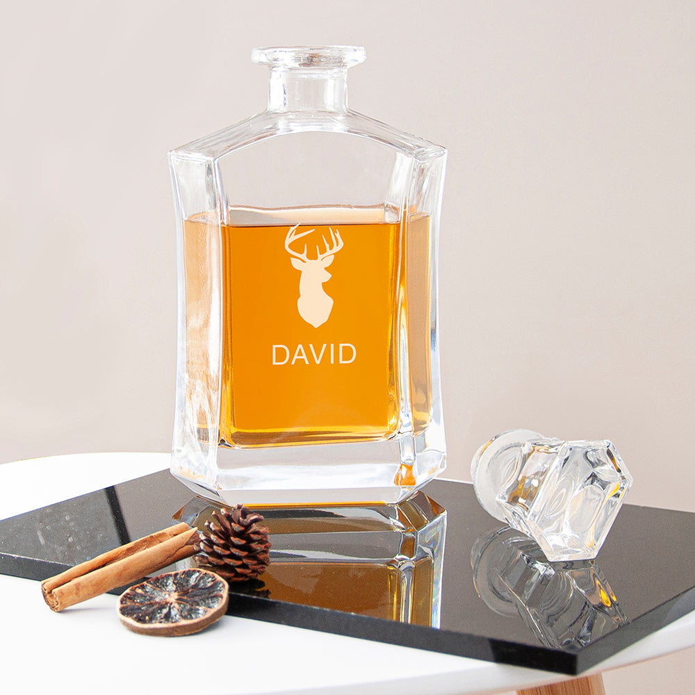 Personalised Luxury Stag Whisky Decanter