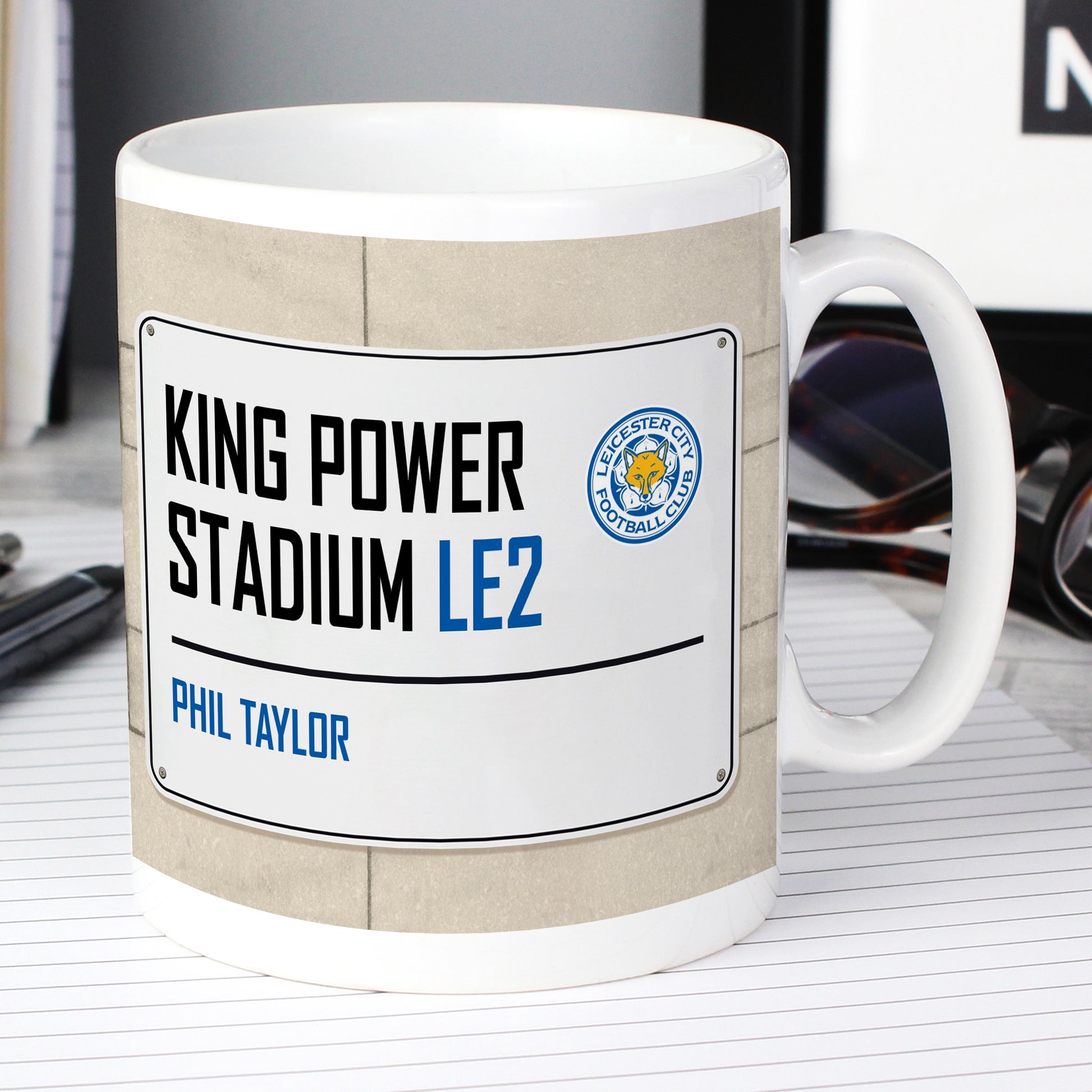 Leicester City FC Street Sign Personalised Mug
