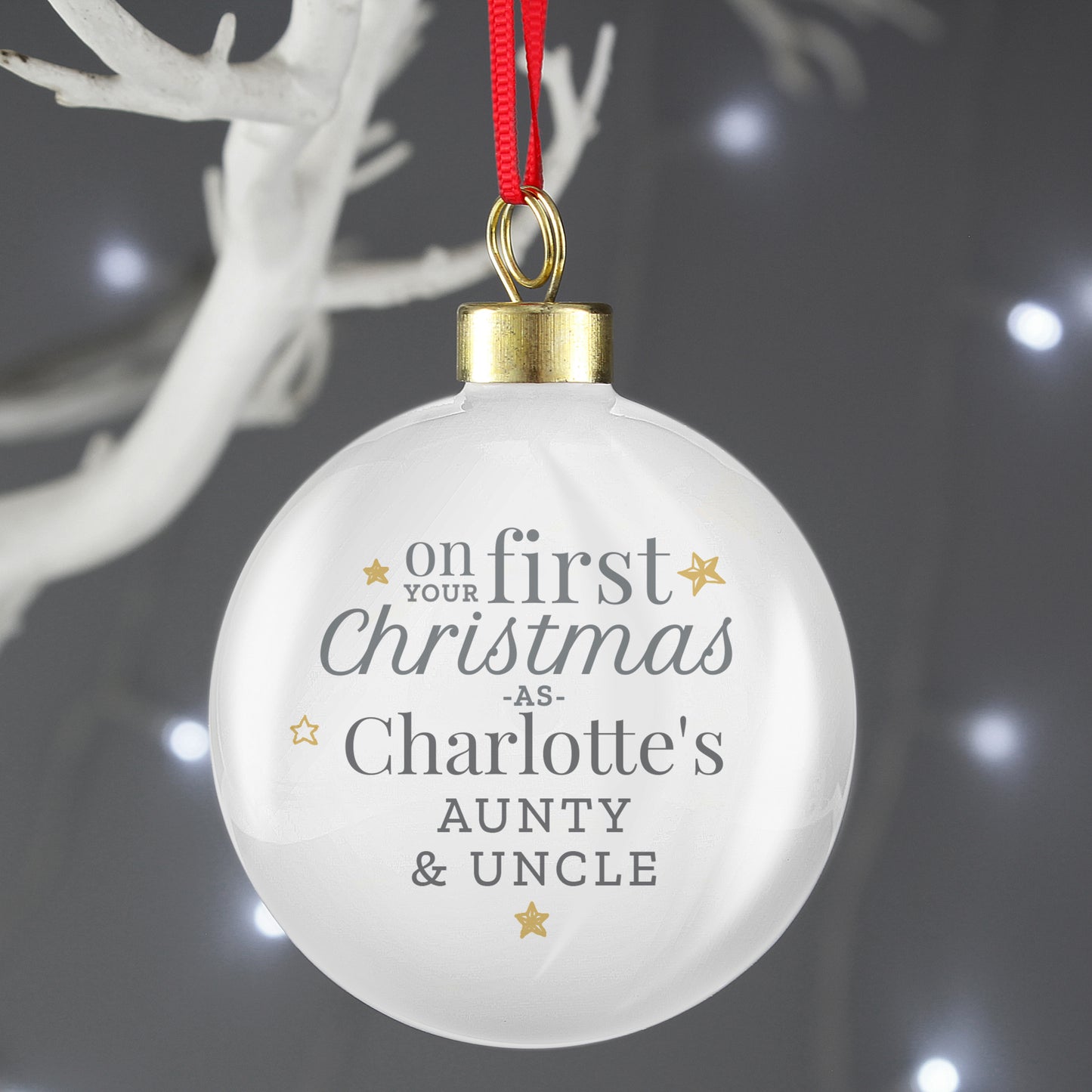 Personalised 'On Your First Christmas as' Bauble