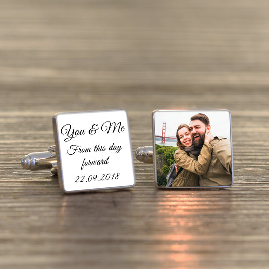 Personalised You & Me Photo Cufflinks