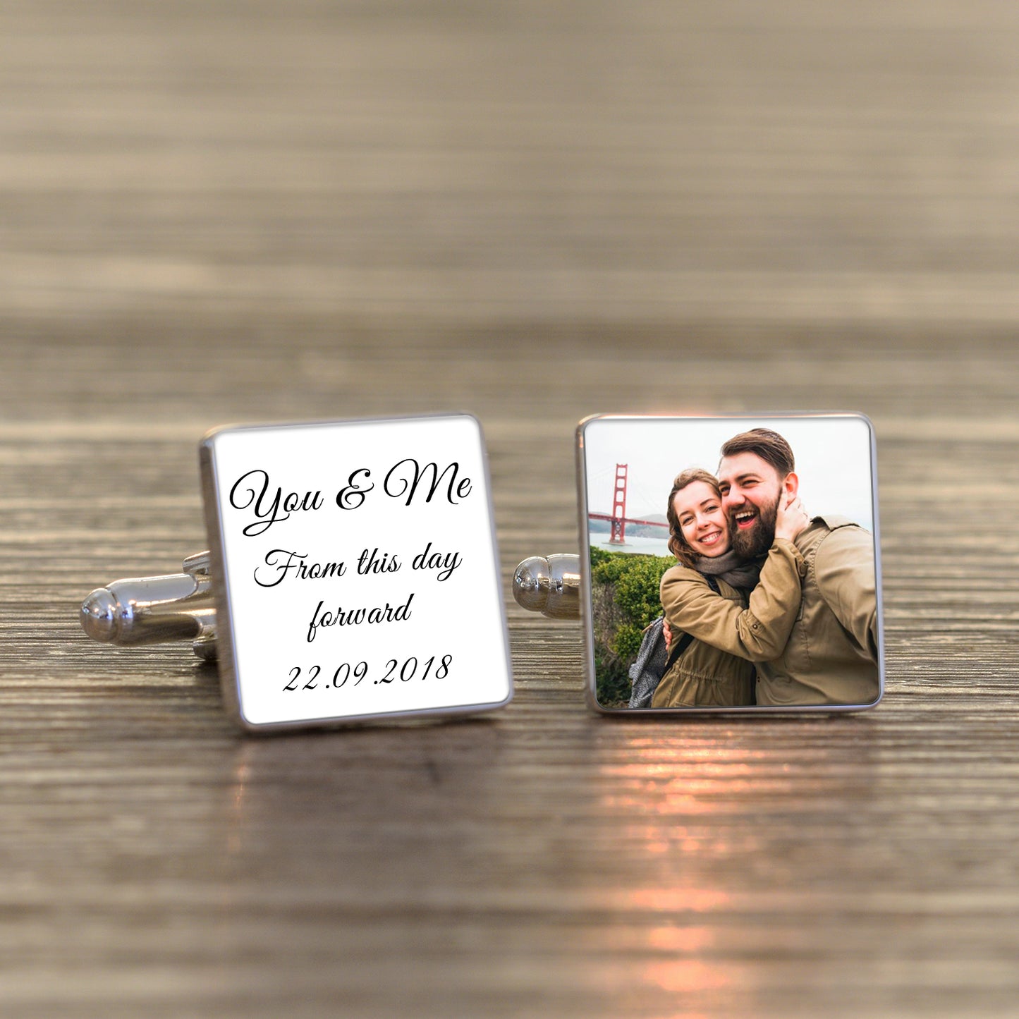 Personalised You & Me Photo Cufflinks