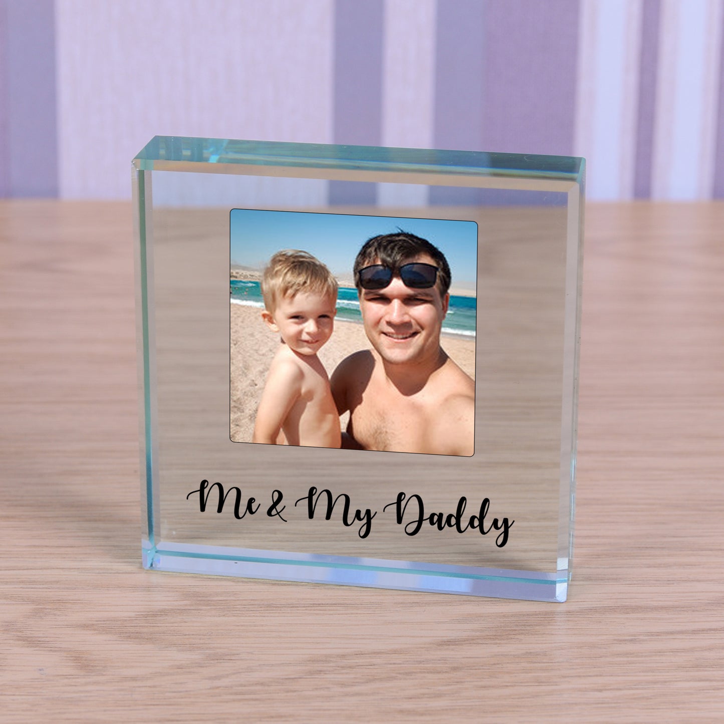 Photo Glass Token - Me & My Daddy | Gift For Daddy