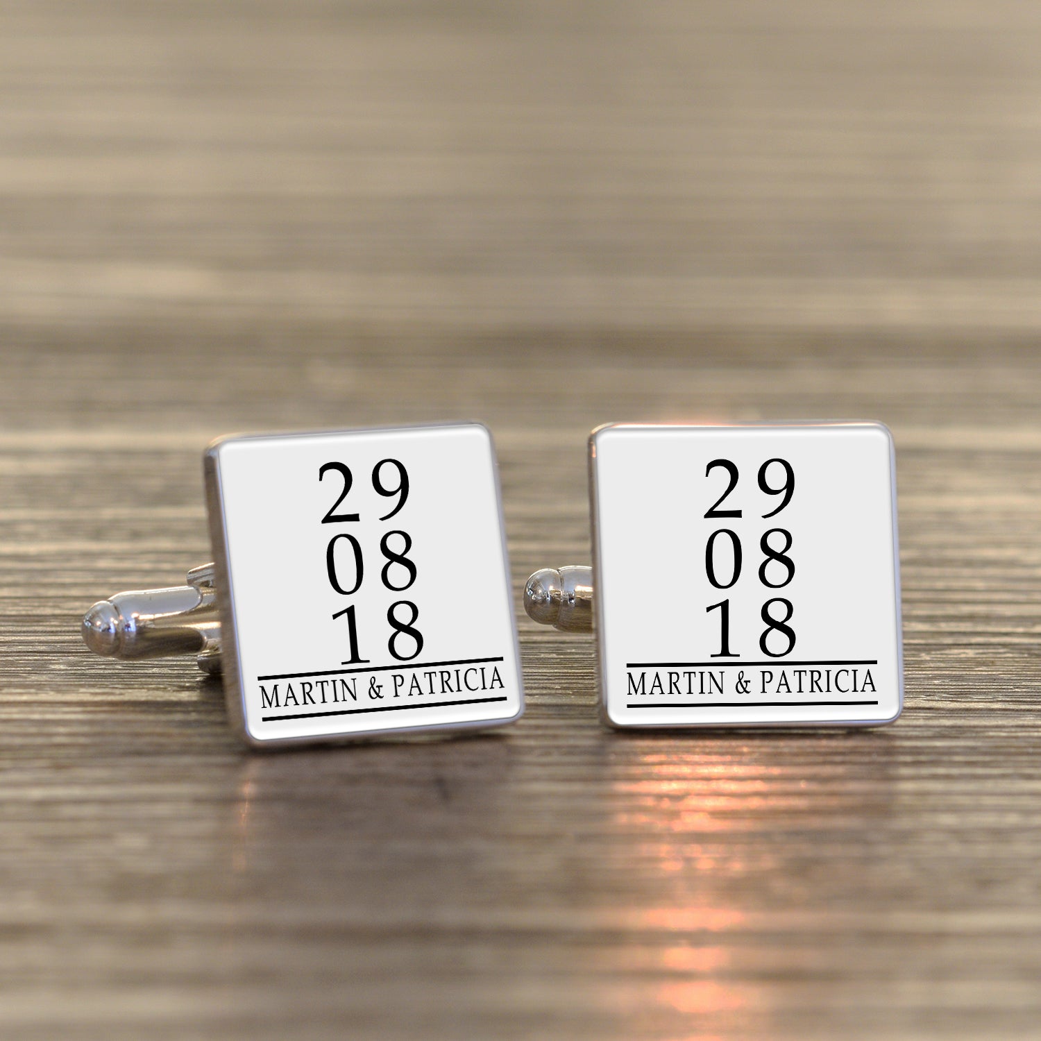 Personalised Special Date/s & Message Cufflinks - PCS Cufflinks & Gifts