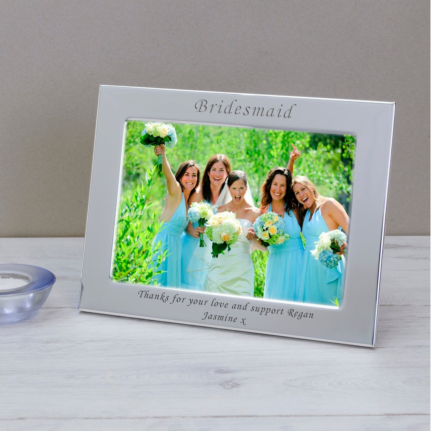 Personalised Bridesmaid Silver Plated Photo Frame