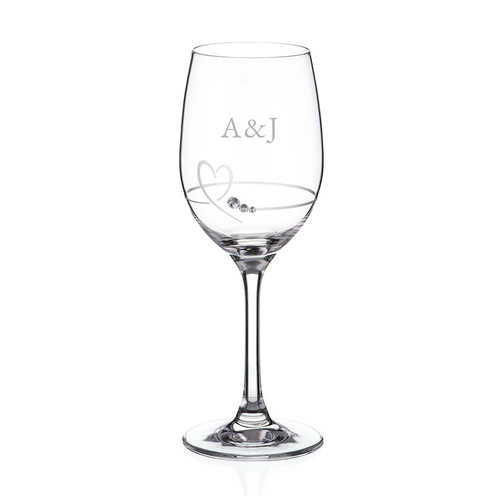 Personalised Petit Wine Glass with Swarovski Crystals