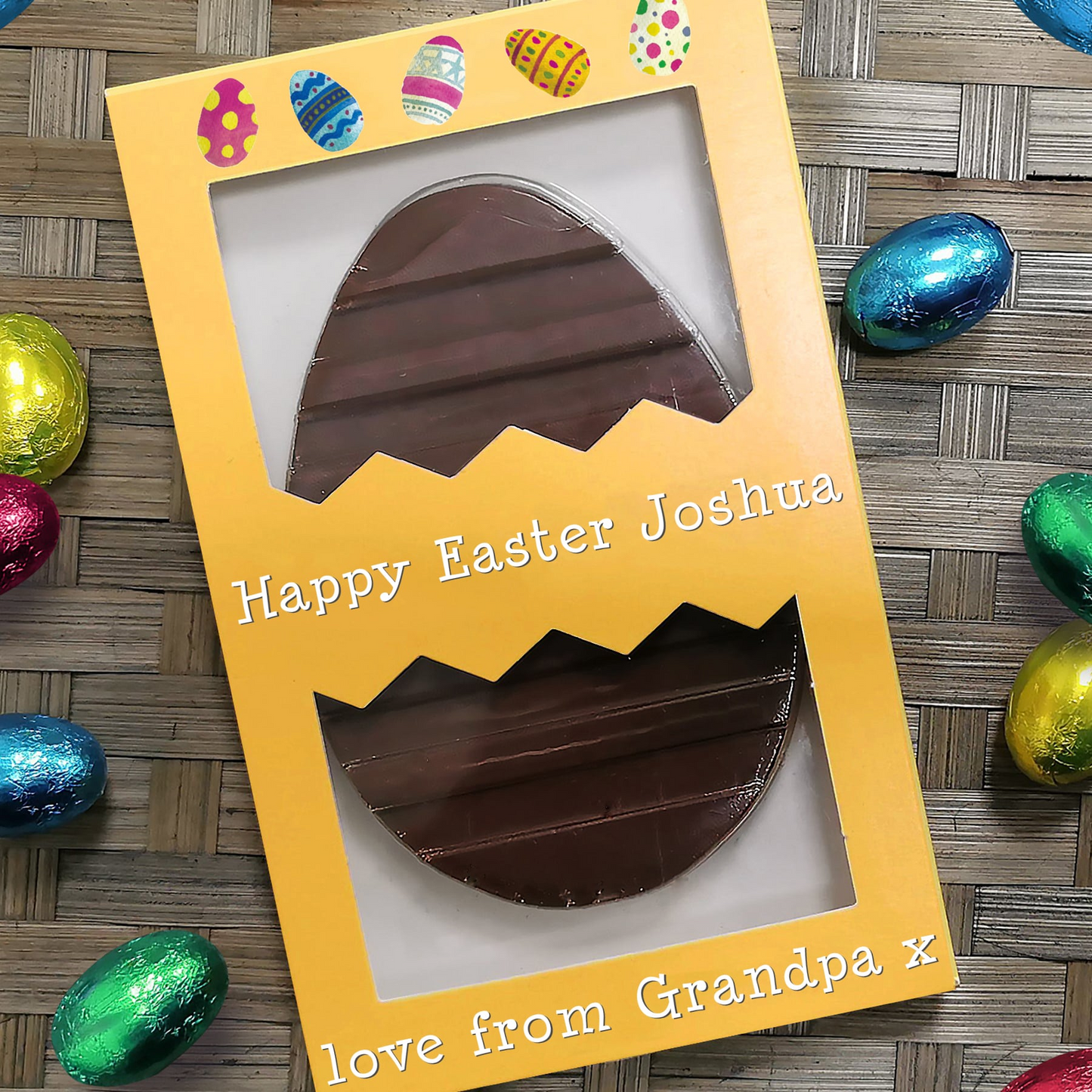 Personalised Letterbox Chocolate Easter Egg
