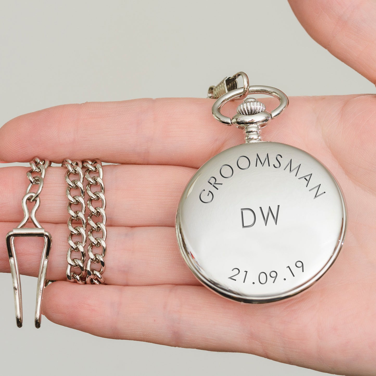 Engraved Pocket Watch For Groomsmen