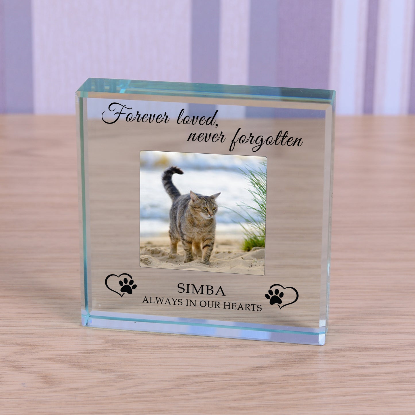 Personalised Photo Pet Memorial Token Keepsake - Always In Our Hearts