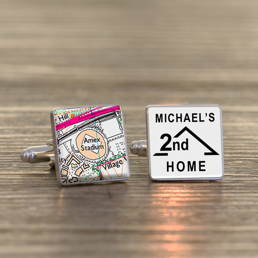Brighton and Hove Albion FC Football Ground Map 2nd Home Cufflinks