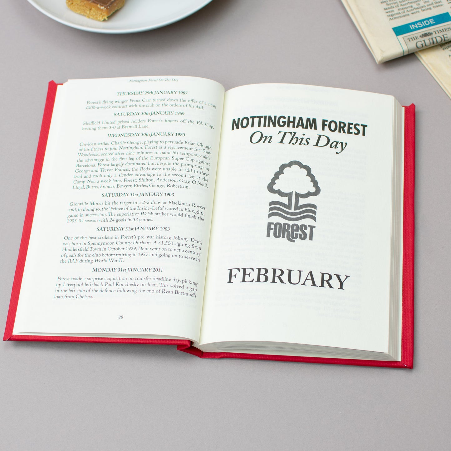 Personalised Nottingham Forest On This Day Book