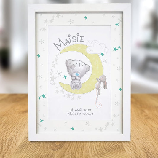 Personalised Tiny Tatty Teddy Baby & Me A4 Framed Print
