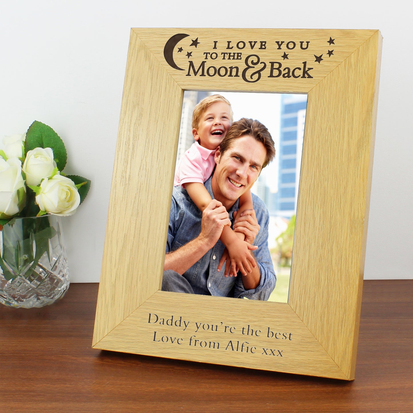 Personalised I Love You To the Moon and Back Photo Frame