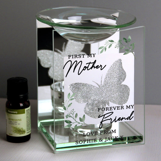 Personalised First My Mother Forever My Friend Butterfly Oil Burner